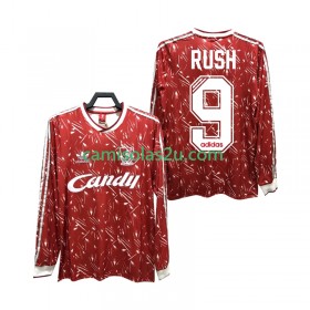 Camisolas de futebol Liverpool Rush 9 1989 1991 Retro Equipamento Principal Manga Comprida